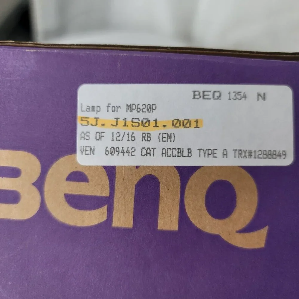 BENQ W100 Original inside lamp Replaces 5J.J1S01.001